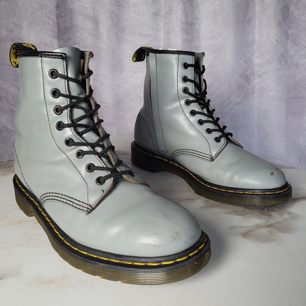 Dr. Martens 1460 Gray Men's 8-Eye Lace Up Boots Size 11 Men's